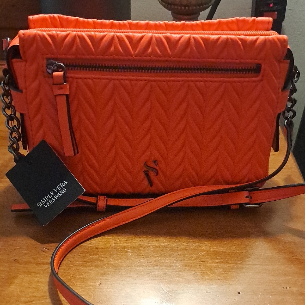 Simply Vera Vera Wang Vibrant Orange Crossbody Bag